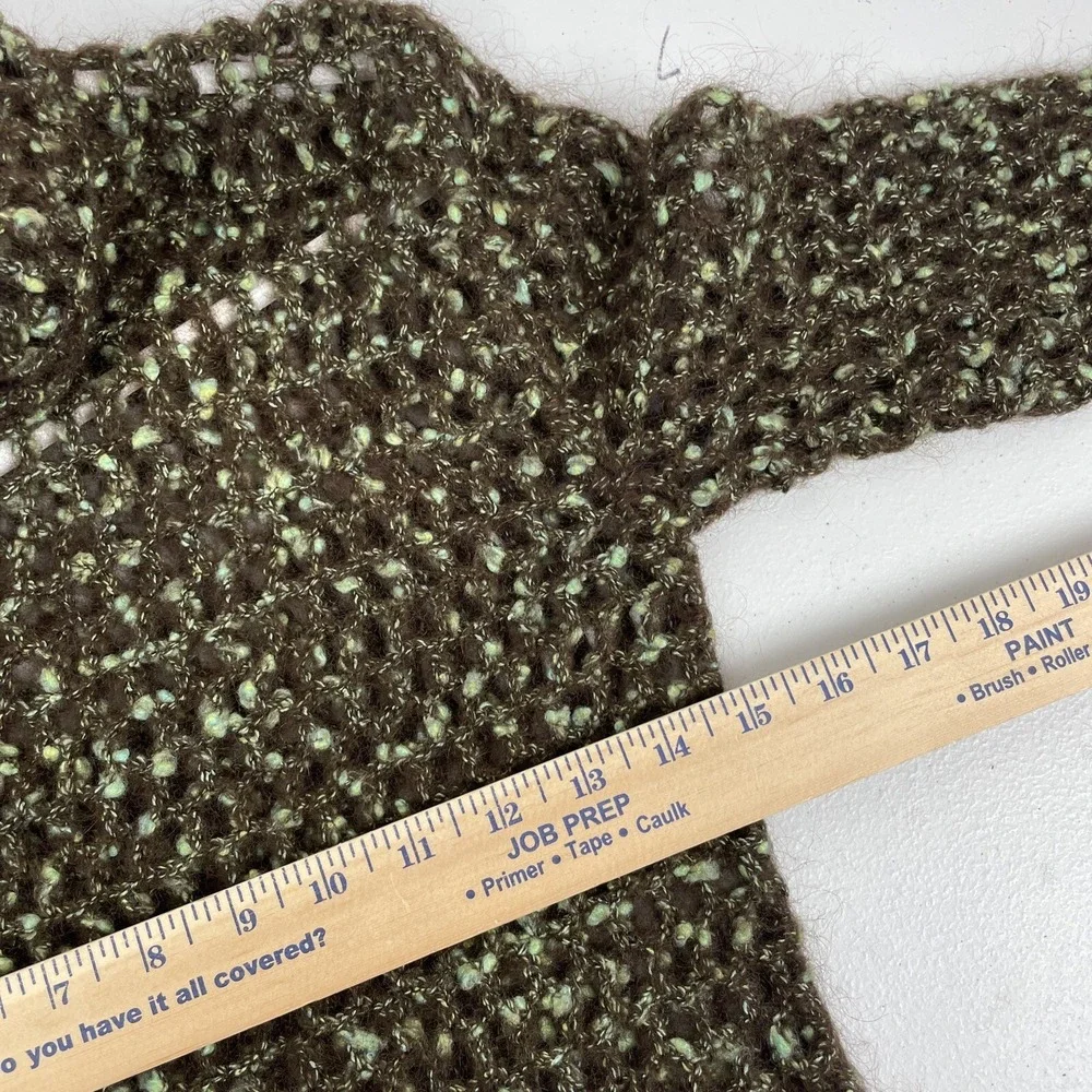 Free People Sweater Women's Size Small Open Knit Turtleneck Mohair‎ Cotton